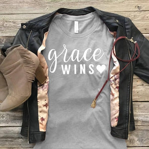 Grace Wins Inspiring Women Fashion Casual Fashion Summer Graphic Tshirt