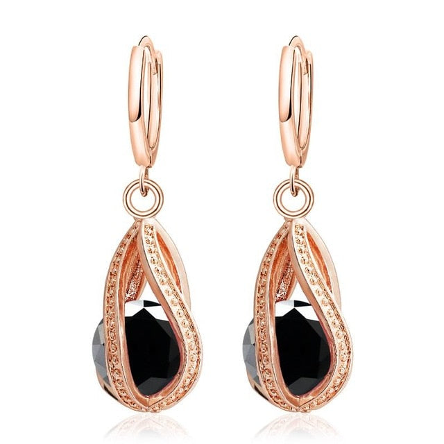 Waterdrop Long Silver-Color Dangle Earrings Brincos Pendiente For Women