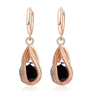 Waterdrop Long Silver-Color Dangle Earrings Brincos Pendiente For Women