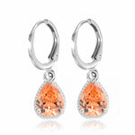 Waterdrop Long Silver-Color Dangle Earrings Brincos Pendiente For Women