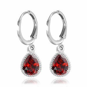 Waterdrop Long Silver-Color Dangle Earrings Brincos Pendiente For Women