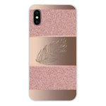 Gold Pink rose Glitter For Apple IPhone X to 8 Plus and Ipod Touch 5 6 Phone Shell Covers