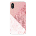 Gold Pink rose Glitter For Apple IPhone X to 8 Plus and Ipod Touch 5 6 Phone Shell Covers