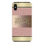 Gold Pink rose Glitter For Apple IPhone X to 8 Plus and Ipod Touch 5 6 Phone Shell Covers