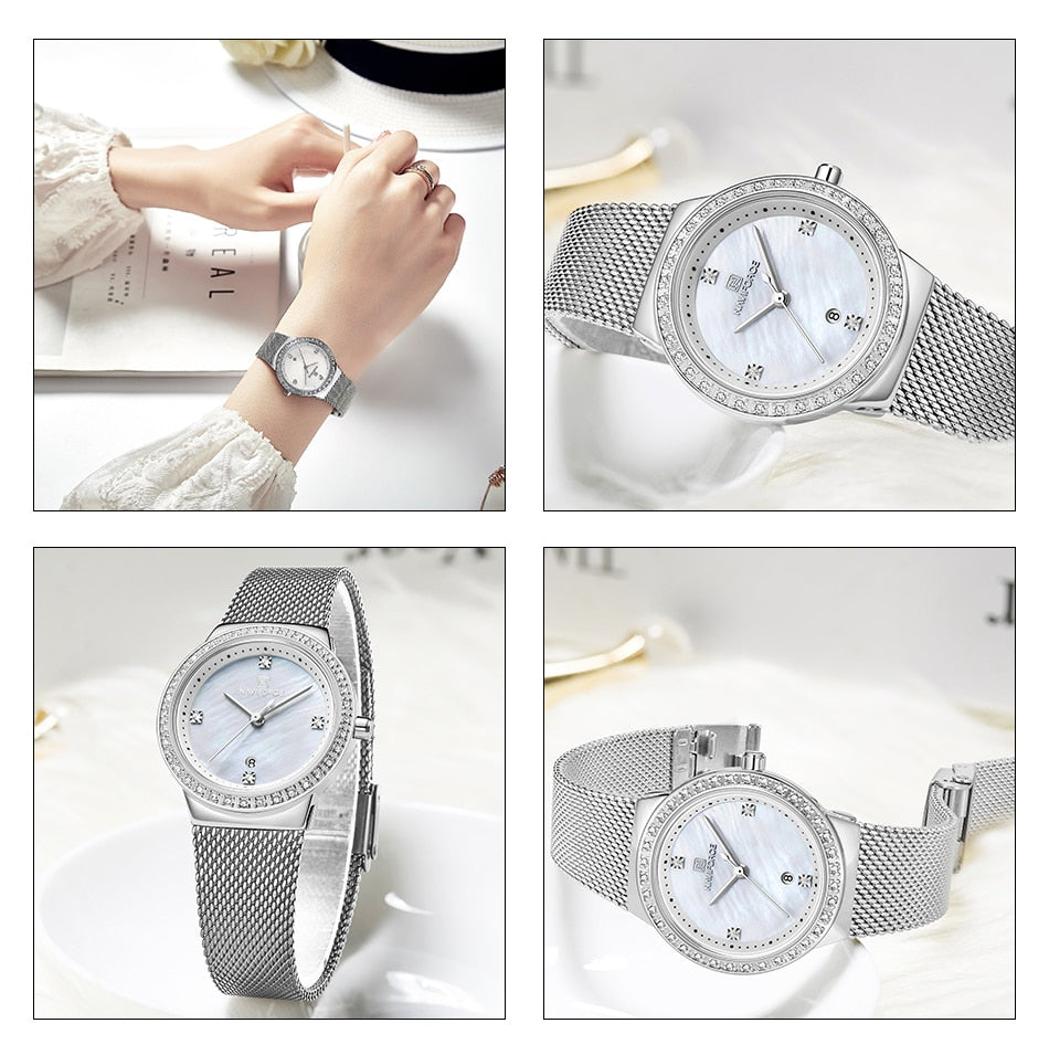 Women Luxury Simple Quartz Lady Waterproof Wristwatch