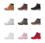 Women Warm Plush Rubber Platform Lace Up Sexy  Ankle Snow Boot Leather Fur Wedges