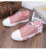 Women Canvas Fashion Casual Lace Up Cartoon Sneakers