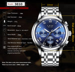 Men Luxury Chronograph Sports Waterproof Full Steel Quartz Watch