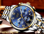 Men Luxury Chronograph Sports Waterproof Full Steel Quartz Watch