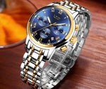 Men Luxury Chronograph Sports Waterproof Full Steel Quartz Watch