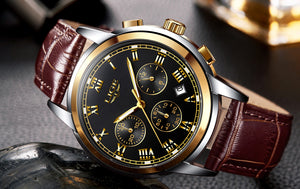 Men Luxury Chronograph Sports Waterproof Full Steel Quartz Watch