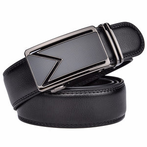 Men Belt 2018 Cowhide Genuine Leather Belts For Men Luxury Automatic Buckle Belts Brown Black Cinturones Hombre B55