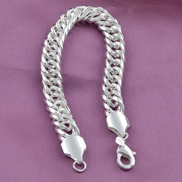 Women or Men Chain  Authentic 925 Sterling Silver Jewelry  Bracelet