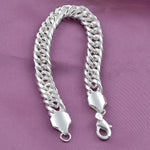 Women or Men Chain  Authentic 925 Sterling Silver Jewelry  Bracelet