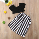 Toddler Kids Baby Girls T-shirt Tops+Long Pants Summer Outfits Clothes 2PCS Set   2018 100% Cotton Summer t-shirt Short Sleeve