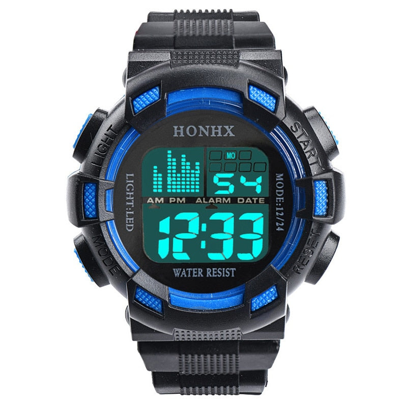 Mens Digital LED Analog Quartz Alarm Date Sports Wrist Watch