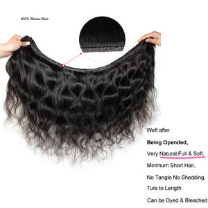 Natural Brazilian Body Wave Virgin Human Hair Bundles Get Free Brazilian Hair Closure