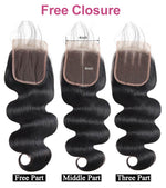 Natural Brazilian Body Wave Virgin Human Hair Bundles Get Free Brazilian Hair Closure