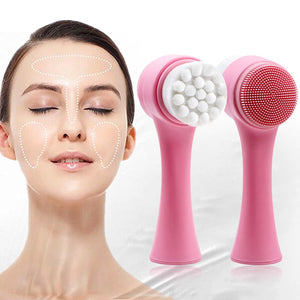 Silicone Fiber Cleaning Face Massager.  Cleanses Facial Skin,  A Mild Soft Brush For the Face