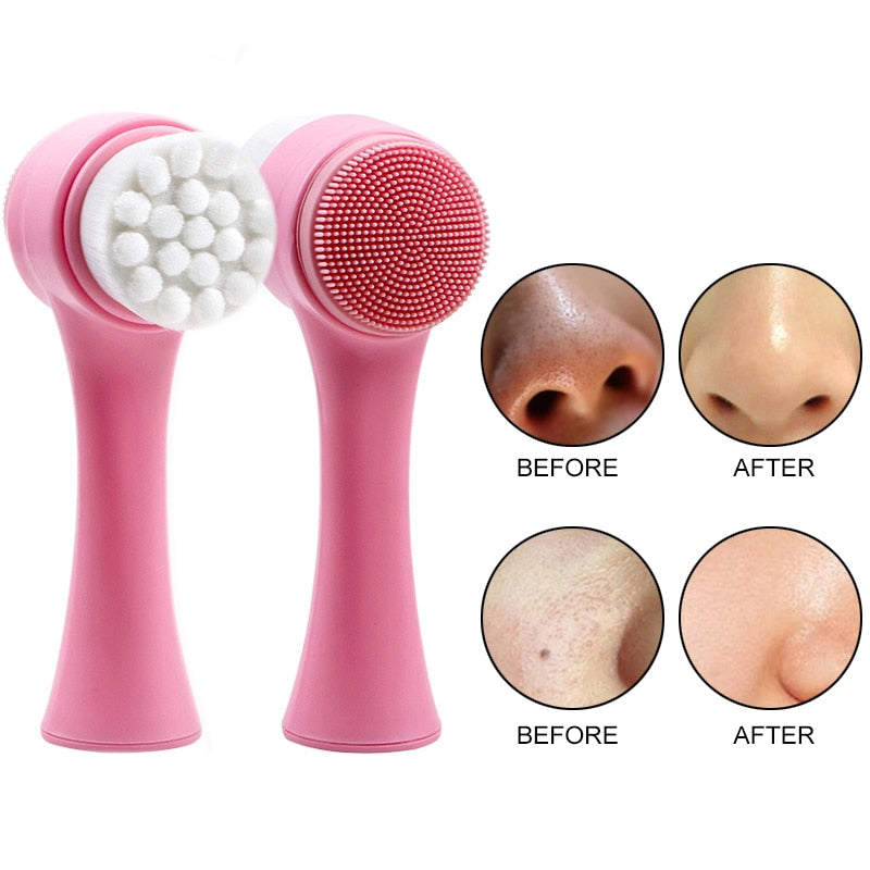 Silicone Fiber Cleaning Face Massager.  Cleanses Facial Skin,  A Mild Soft Brush For the Face