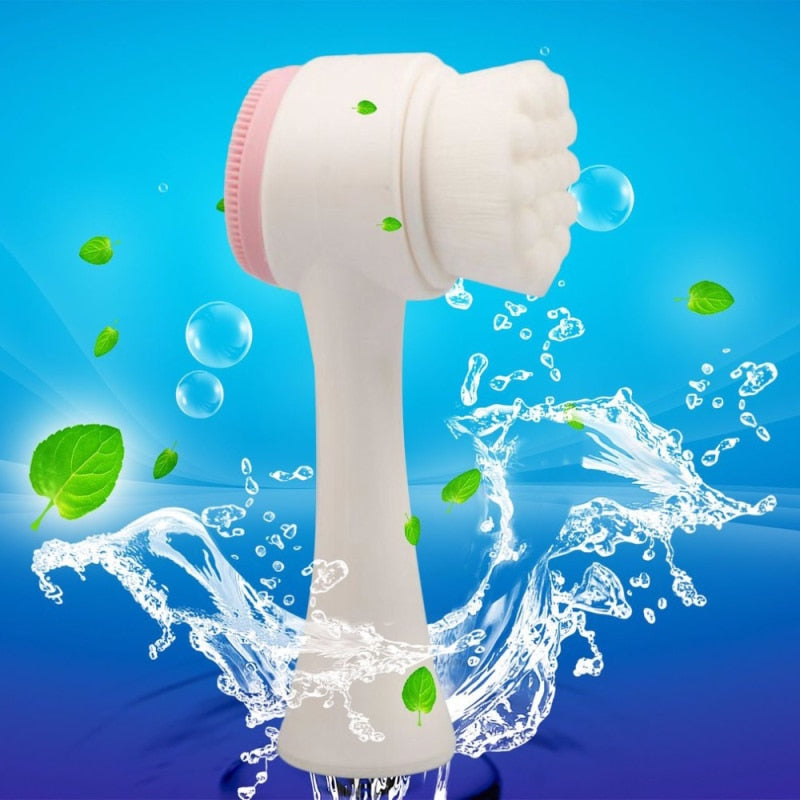 Silicone Fiber Cleaning Face Massager.  Cleanses Facial Skin,  A Mild Soft Brush For the Face