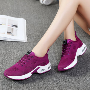 Woman Chaussure Femme Female  Running Breathable Hollow Lace-Up Sport Sneakers