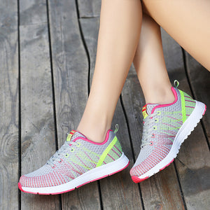 Woman Chaussure Femme Female  Running Breathable Hollow Lace-Up Sport Sneakers