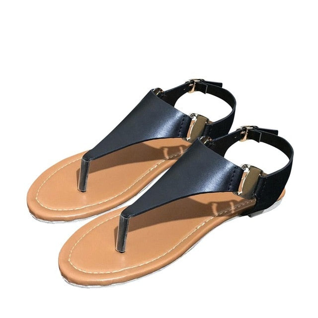 Women's Open Toe Thong Ankle Strap Flip Flop Sandals