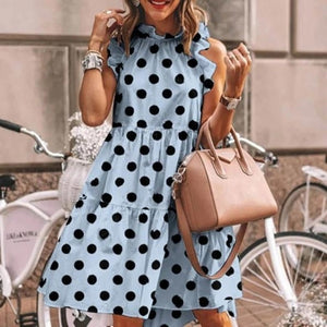 Elegant Daisy Sunflower Butterfly Sleeveless Print Dress Women Summer 2XL Casual O Neck Party Dresses Vintage Midi Dress Vestido
