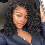 Malaysian Jerry Curly Short Bob Lace Front Human Hair Wig Pre Plucked For Black Women Glueless 13x4 Deep Wave Frontal Wig Remy