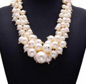 Luxury Simulated Pearl Choker Necklace