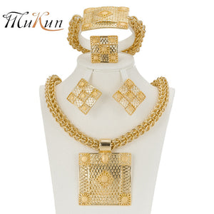 Fashion Italian jewelry Dubai Gold color Jewelry sets