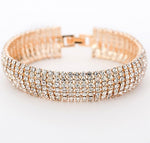 Luxury Crystal Gold And Silver Plated Bracelets Bangle For Women