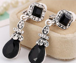 Elegant Women Vintage Bohemia WaterDrop Clip Earrings