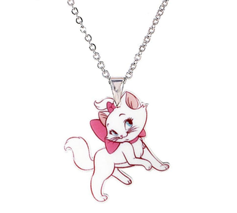 Menglina Fashion Cartoon Hair Bow Cat Necklace