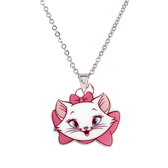 Menglina Fashion Cartoon Hair Bow Cat Necklace