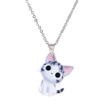 Menglina Fashion Cartoon Hair Bow Cat Necklace