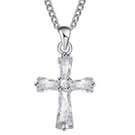 Rose Gold Color Cross Pendant Necklaces For Women