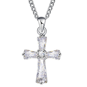 Rose Gold Color Cross Pendant Necklaces For Women