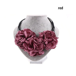 Women Bohemia Rose Flower Vintage Necklace