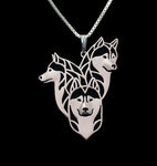 Siberian Husky necklace dog pet lover alloy  pendant jewelry Silver/gold colors plated in stock fast delivery