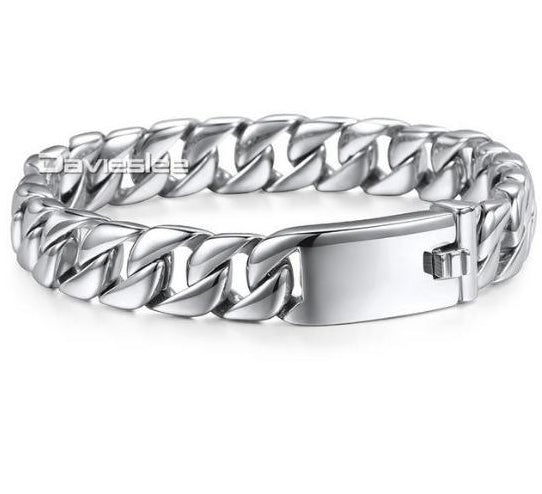 Mens Stainless Steel Curb Link Bracelets