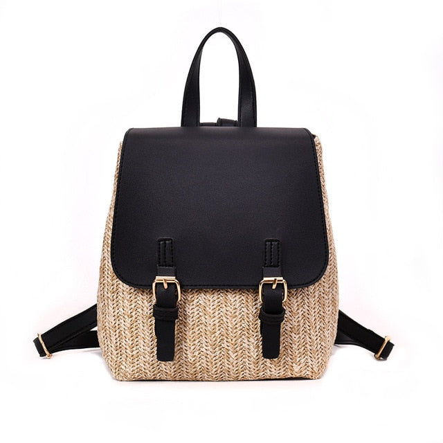 Women Herald Fashion Straw Woven Backpack Women Back Pack