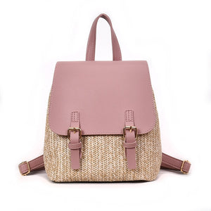 Women Herald Fashion Straw Woven Backpack Women Back Pack