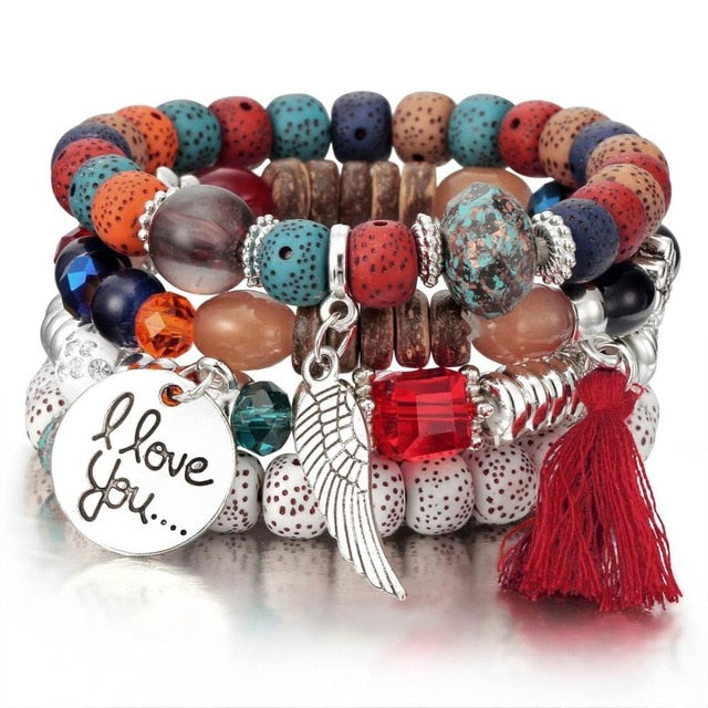 Vintage High Quality Boho Bracelets & Bangles 4pcs/set