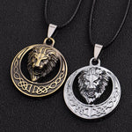 Gold Silver Lion Fashion Cool Skull Men's Pendant Stainless Steel Necklace Alloy Accessories Jewelry Ancient Necklace& Pendant