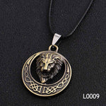 Gold Silver Lion Fashion Cool Skull Men's Pendant Stainless Steel Necklace Alloy Accessories Jewelry Ancient Necklace& Pendant