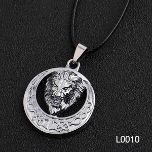 Gold Silver Lion Fashion Cool Skull Men's Pendant Stainless Steel Necklace Alloy Accessories Jewelry Ancient Necklace& Pendant