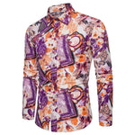 Men High Quality Floral Europe Style Slim Fit Shirt