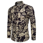 Men High Quality Floral Europe Style Slim Fit Shirt